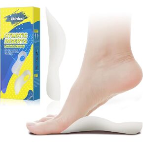 التهاب اللفافة الأخمصية 1.37 بوصة دعامة عالية لتقويم العظام شبه صلبة للقدم المسطحة، وتخفيف آلام القوس، والكب (للرجال 4-6.5 | النساء 5.5-8) in Kuwait