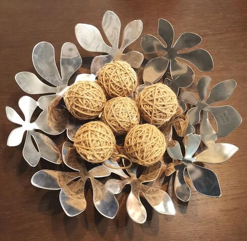 6 قطع من الكرات الزخرفية من Elkpruu للأوعية المركزية من زخارف عيد الميلاد، زينة معلقة لشجرة عيد الميلاد في المزرعة، كرة غزل ريفية لحشو المزهريات لحفلات العطلات في الهواء الطلق in Kuwait