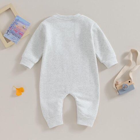 Newborn Baby Boy Girl Fleece Romper Jumpsuit Solid Long Sleeve Thick Warm Sweater Bodysuit Fall Winter Outfit Clothes in Saudi Arabia