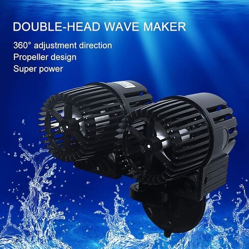مضخة دوران حوض السمك من Upettools Wavemaker، رأس قوة دوران غاطس يمكن التحكم بها في حوض السمك، كوب شفط قوي، مضخة 4 رؤوس للمياه العذبة والمياه المالحة 48000 لتر/ساعة in Kuwait
