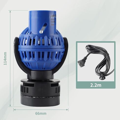 cprosp رأس الطاقة لخزان المياه المالحة 1600 gph، صانع الموجات مع قاعدة مغناطيسية لخزان 47.5-66 جالون، صانع موجة مضخة دوران حوض السمك مع كابل 2 متر، حوض السمك لحركة المياه 2 شوكة، أزرق in Kuwait