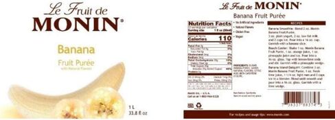 Monin Banana Puree Fruit Puree, 1 Liter (01-0407) Category: Drink Syrups in Saudi Arabia