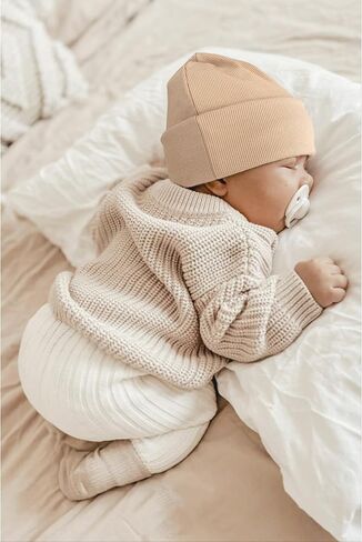 Konssy 6 Pack Baby Beanie Hats for Unisex, Toddler Beanies Baby Girl Boy Hat Warm Cap for Baby, Infant, Toddler 6-36 Months in Saudi Arabia