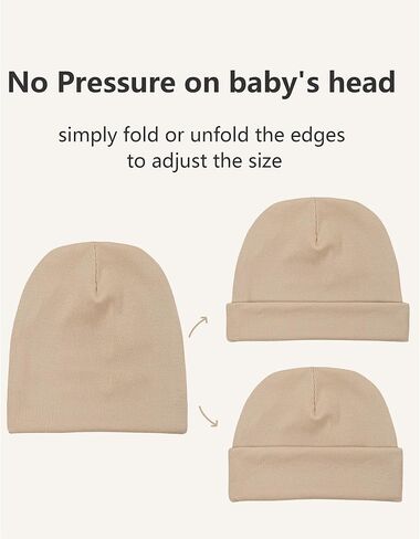 Konssy 6 Pack Baby Beanie Hats for Unisex, Toddler Beanies Baby Girl Boy Hat Warm Cap for Baby, Infant, Toddler 6-36 Months in Saudi Arabia