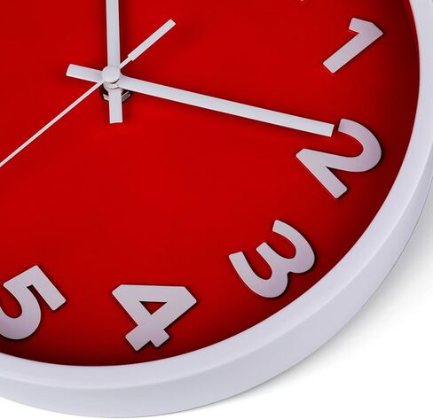 Black Wall Clock Large 16 Inch Silent Non-Ticking Quartz Battery Operated Easy to Read for Home Office Classroom Living Room Kitchen in Kuwait