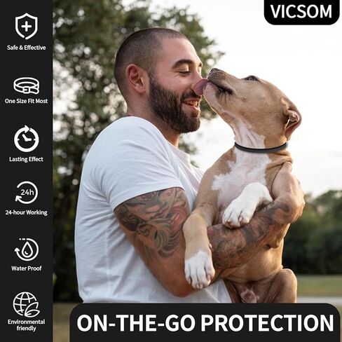 4 عبوات من أطواق البراغيث للكلاب، وياقة برغوث الكلاب والقراد لمدة 32 شهرًا لعلاج البراغيث والقراد للكلاب، وطوق مقاوم للماء وبراغيث الكلاب قابل للتعديل وطوق منع القراد لجرو كلب صغير ومتوسط ​​وكبير، أسود in Kuwait