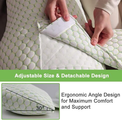 وسائد حمل للنوم للنساء الحوامل، وسادة جسم ناعمة للحمل مع غطاء وسادة قابل للفصل والتعديل، تدعم الظهر والبطن والوركين والساقين - قابلة للغسل في الغسالة in Kuwait