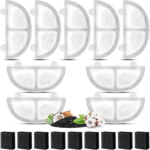 3 عبوات من المرشحات البديلة لنافورة الحيوانات الأليفة للمضخات اللاسلكية وموزع المياه للقطط ونافورة المياه للكلاب WF20/CF20، مرشحات بديلة لنظام الترشيح الثلاثي in Kuwait