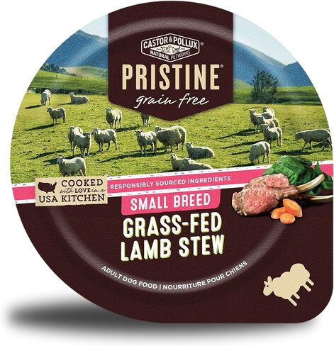 Castor & Pollux Pristine Grain Free Small Breed Grass-Fed Lamb Stew Canned Dog Food, (12) 3.5oz cans in Kuwait