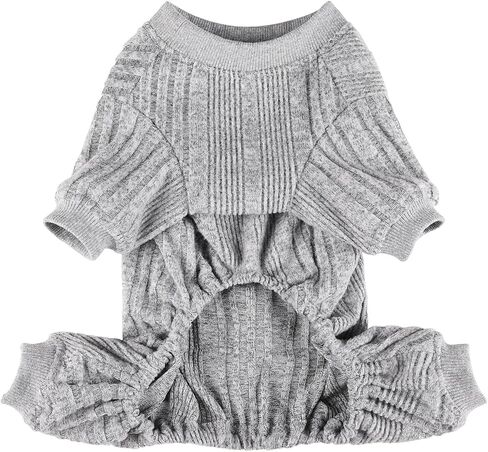 Queenmore Dog Pjs، بيجامة للكلاب الكبيرة، ملابس قطنية ناعمة للكلاب المتوسطة والقطط، سترة جرو للكلاب الصغيرة (رمادي، XL) in Kuwait