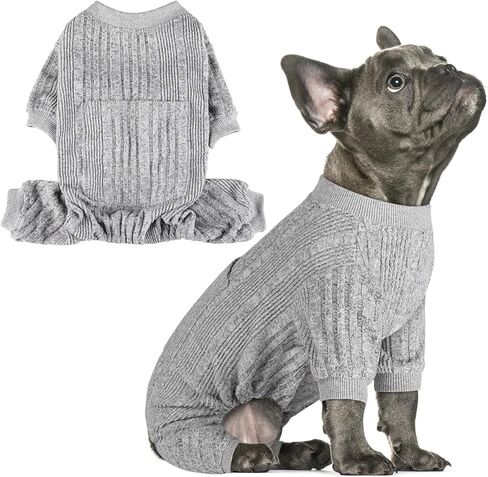 Queenmore Dog Pjs، بيجامة للكلاب الكبيرة، ملابس قطنية ناعمة للكلاب المتوسطة والقطط، سترة جرو للكلاب الصغيرة (رمادي، XL) in Kuwait
