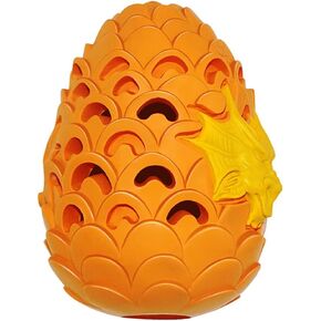 Jomilly Dragon Egg Dog Chew Toys for Aggressive Chewers - Toughest Indestructible Dog Toys for Aggressive Heavy Chewers Lifetime Replacement, Tough Dog Toys for Medium Large Dogs.Orange