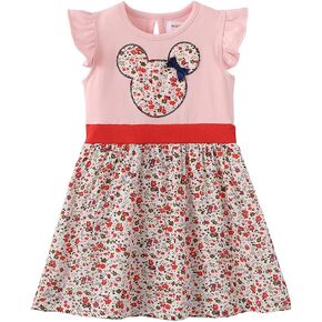 Mud Kingdom Toddler Girls Dress Ruffle Sleeve Cute Bow Floral