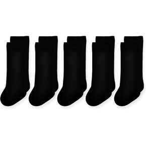 جوارب طويلة للركبة للأطفال الصغار من Angel جوارب طويلة للركبة جوارب قطنية غير مخيطة لحديثي الولادة والأطفال الصغار والأولاد والبنات 5 أزواج in Kuwait