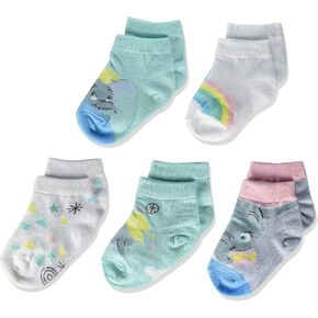 DUMBO unisex baby Dumbo 5 Pack Shorty Socks, Assorted Pastel, 12-24 Months US in Saudi Arabia