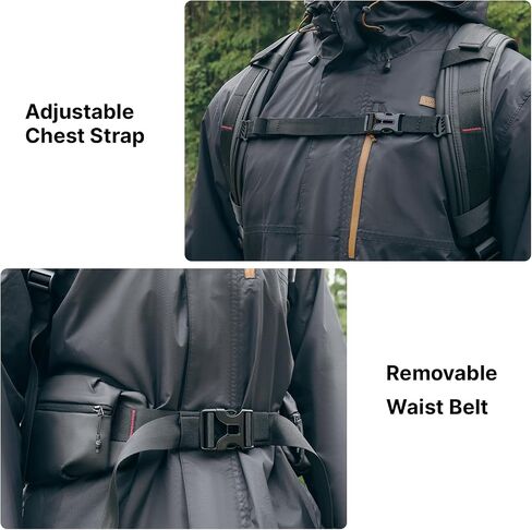 ULANZI BP10 Hardshell Camera Backpack, Professional Waterproof Photography Camera Case Anti Theft Travel for Photographers Unisex Drone DSLR Mirrorless Camera Lens Tripod Holder 17'' Laptop Black 35L in Saudi Arabia