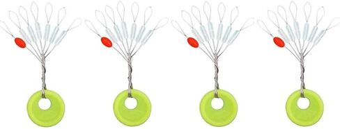 200Pcs Fishing Bobber Stopper,7 in 1 Soft Silicone Transparent Float Sinker Stops,Rubber Oval Cylinder Float Stop Stoppers in Kuwait