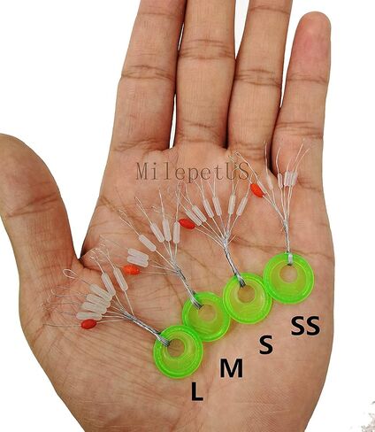 200Pcs Fishing Bobber Stopper,7 in 1 Soft Silicone Transparent Float Sinker Stops,Rubber Oval Cylinder Float Stop Stoppers in Kuwait