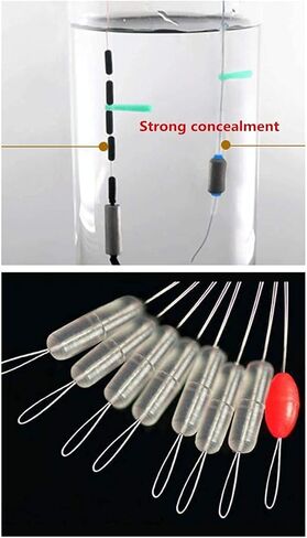200Pcs Fishing Bobber Stopper,7 in 1 Soft Silicone Transparent Float Sinker Stops,Rubber Oval Cylinder Float Stop Stoppers in Kuwait