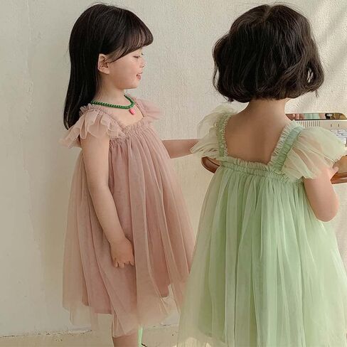 Baby Girls Layered Fly Sleeve Tutu Dress Casual Party Tulle Tunic Dresses 9M-3T in Saudi Arabia