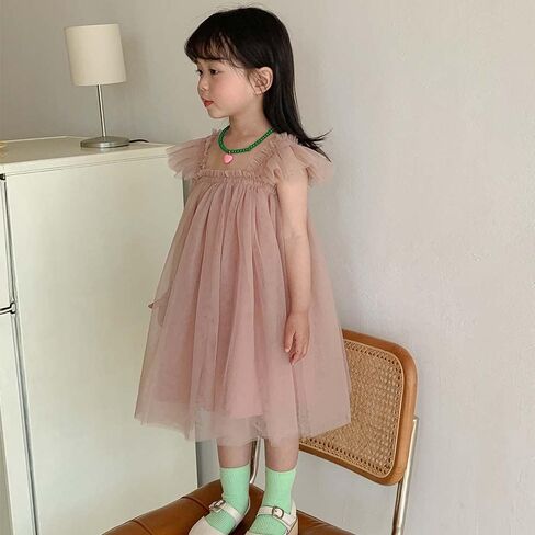 Baby Girls Layered Fly Sleeve Tutu Dress Casual Party Tulle Tunic Dresses 9M-3T in Saudi Arabia