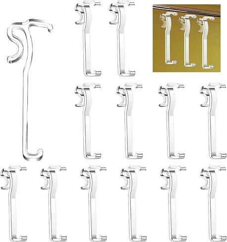 CELDANA 12 Pieces Valance Clips Window Blind, 3.25 Inch Clips Clear Plastic Valance, Retainer Clips Hidden Valance, Clips for Horizontal Blind Valance in Kuwait
