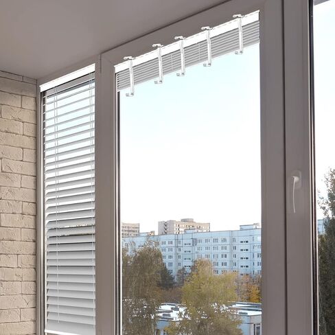 CELDANA 12 Pieces Valance Clips Window Blind, 3.25 Inch Clips Clear Plastic Valance, Retainer Clips Hidden Valance, Clips for Horizontal Blind Valance in Kuwait