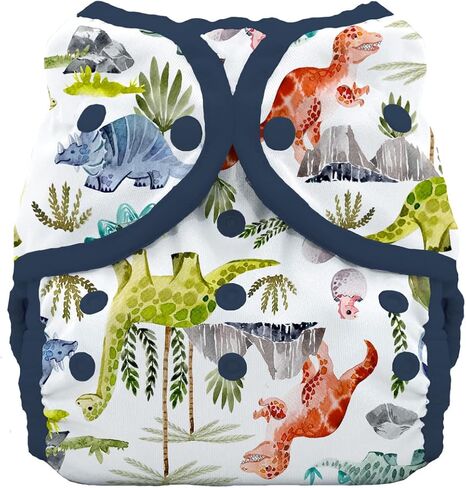 Thirsties Duo Wrap Reusable Cloth Diaper Cover, Snap Closure, Dino-rawr Size Two (18-40 lbs), Dino-rawr, 1 Count (Pack of 1) in Kuwait