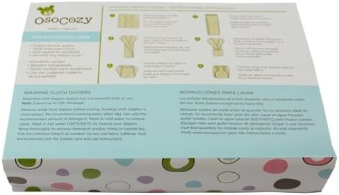 OsoCozy Prefolds Bleached Cloth Baby Diapers, Size 1 (7-15 lbs), Soft, Absorbent and Durable 100% Natural Cotton, Our Top Selling Diaper Service Quality Prefolds - (6 Pack) in Saudi Arabia