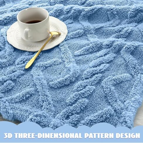 4 Pcs Fleece Baby Blankets for Boys Girls 3D Soft Plush Warm Baby Receiving Blankets 30" x 40" Cozy Fluffy Infant Toddler Newborn Swaddling Blanket for Crib Nursery Bed(Blue Set) in Saudi Arabia