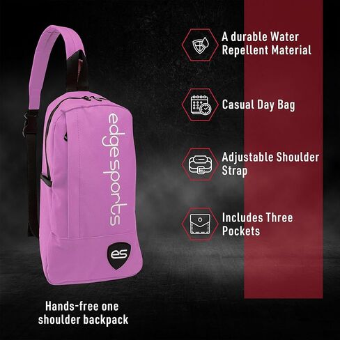 EDGE SPORTS Packable Sling Backpack Crossbody Sling Perfect for the Gym, Hiking and Travel in Kuwait