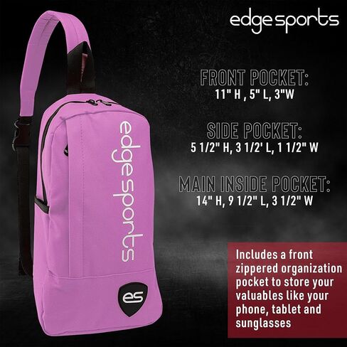 EDGE SPORTS Packable Sling Backpack Crossbody Sling Perfect for the Gym, Hiking and Travel in Kuwait
