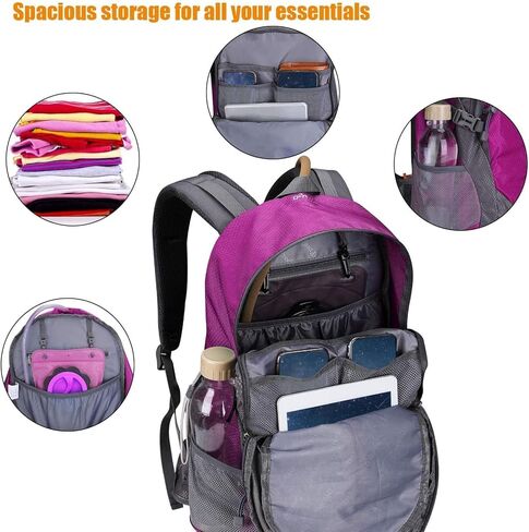 G4Free 35L Hiking Backpack Water Resistant Outdoor Sports Travel Daypack Lightweight with Rain Cover for Women Men in Saudi Arabia