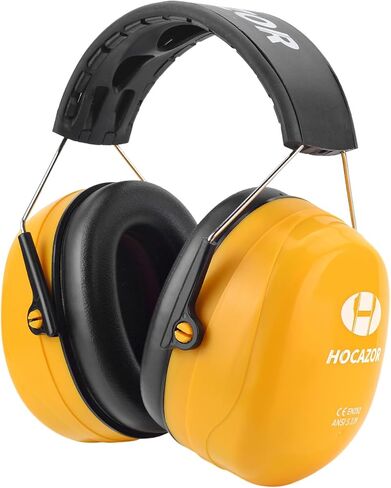 Hocazor HZ012 NRR 28dB Safety Earmuffs, Deeper Ear Space Passive Hearing Protections Durable Ear Proetctors, for Woodworking, Construction, Manufacturing, Shooting - Black in Kuwait
