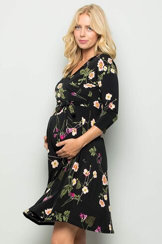 My Bump Women's Floral Maternity Dress(Made in USA) in Kuwait