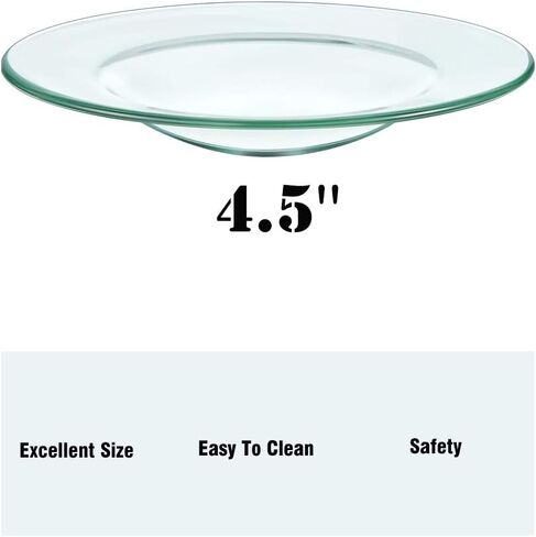 Corleone Replacement Wax Warmer Dish Oil Warmer Dish Round Glass Candle Wamer Bowl Plate Wax Tray for Scented Wax Aroma Therapy Lamp Electric Lamps Tart Warmers Wax Melter Wax Burner (2Pcs) in Saudi Arabia