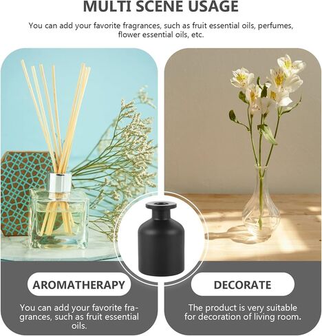 ناشر رائحة Beaupretty مكون من قطعتين، زجاجة عطر فارغة، زجاجة عطر، ناشر زيت عطري، ناشر زيت القصب، مرطبانات ناشرة أعواد ناشرة للروائح الزجاجية، معطر هواء لسطح المكتب للسفر in Kuwait