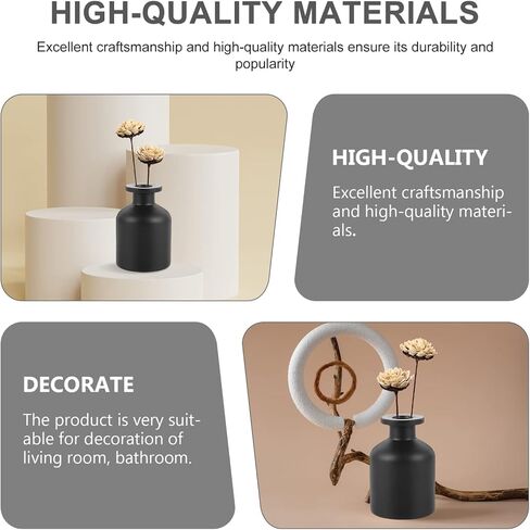 ناشر رائحة Beaupretty مكون من قطعتين، زجاجة عطر فارغة، زجاجة عطر، ناشر زيت عطري، ناشر زيت القصب، مرطبانات ناشرة أعواد ناشرة للروائح الزجاجية، معطر هواء لسطح المكتب للسفر in Kuwait
