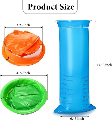 Shappy 50 Packs Emesis Bags Disposable Barf Bags 1000 ml Portable Vomit Bags Convenient Throw Up Bags Leak Resistant Nausea Bags for Travel Motion Sickness Kids Car Airplane Taxi Sickness, 5 Colors in Saudi Arabia