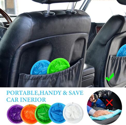 Shappy 50 Packs Emesis Bags Disposable Barf Bags 1000 ml Portable Vomit Bags Convenient Throw Up Bags Leak Resistant Nausea Bags for Travel Motion Sickness Kids Car Airplane Taxi Sickness, 5 Colors in Saudi Arabia