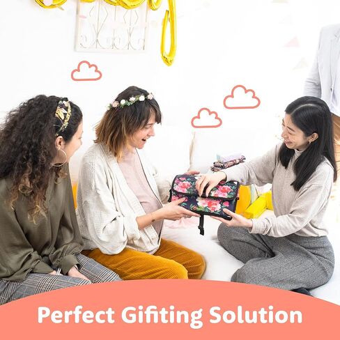 وسادة تغيير الحفاضات المحمولة مع حقيبة للسفر المبللة ووسادة مدمجة - بطانة إسفنجية سميكة مريحة للغاية - سجادة تنظيف مضادة للماء - طويلة جدًا للأطفال الأكبر - هدية استحمام الأمهات والفتيات in Kuwait