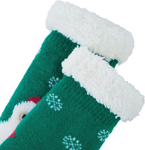 American Trends Baby Slipper Socks جوارب عيد الميلاد للأطفال الصغار جوارب شتوية دافئة من الصوف غير قابلة للانزلاق in Saudi Arabia
