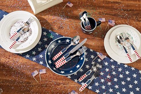 مجموعة أدوات المائدة الفضية للأطفال من أنوفا 6 قطع من الفولاذ المقاوم للصدأ 3 × شوك، 3 × ملاعق عشاء مقبض بلاستيكي، أواني الأطفال الصغار بدون سكاكين، للأطفال والرضع خالية من مادة BPA - نجوم منقطة in Kuwait