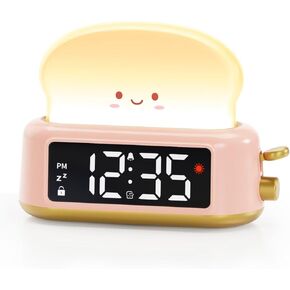 ساعة منبه للأطفال، ساعة منبه رقمية لغرف النوم، ساعة منبه لطيفة مع ضوء ليلي، مؤقت، قيلولة بعد الظهر، سطوع قابل للتعديل، ساعة بجانب السرير للأطفال الصغار، هدايا مثالية للأطفال والمراهقين والبنات in Kuwait