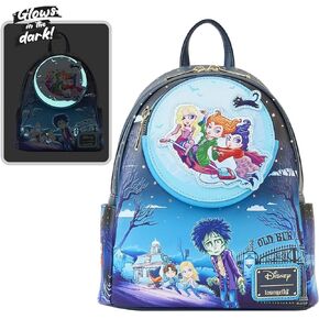 حقيبة ظهر صغيرة بحزام مزدوج وملصق وملصق من Loungefly Disney Hocus Pocus