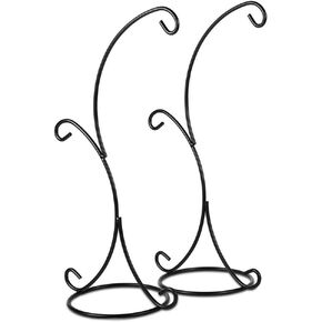 حامل عرض للزينة، حامل زينة للمنزل وحفلات الزفاف، رف لتعليق الأواني الزجاجية، حامل حديدي، حامل كرات الساحرة (خطاف مزدوج، عبوتان، اسود) in Kuwait