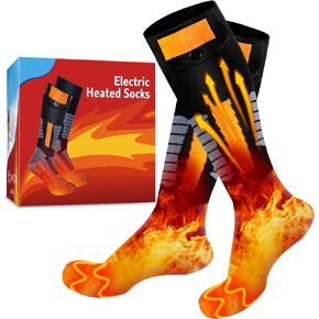 Heated Socks for Men Women Rechargeable Battery Operated Electric Heated Socks with 3 Heat Settings Foot Warmer Thermal Socks with Washing Bag for Hunting Camping Skiing Winter Sports Outdoors in Saudi Arabia