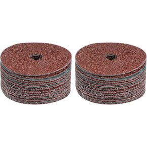 HARFINGTON 50pcs 24 Grit Aluminum Oxide Resin Fiber Discs 5"x7/8" Metal Sanding Grinding Discs for Angle Grinding Machine Polishing and Grinding Metals, Wood, and Fiberglass in Kuwait