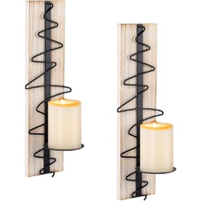 مجموعة شمعدان حائط من كابسارو، حامل شموع خشبي مثبت على الحائط للمنزل، مزرعة ريفية، غرفة المعيشة، الحمام، ديكورات غرفة الطعام in Kuwait