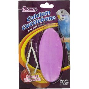 F.M.Brown'S 51514 Brown'S Mango Flavored Calcium Cuttlebone With Clip, 1.25-Ounce in Saudi Arabia